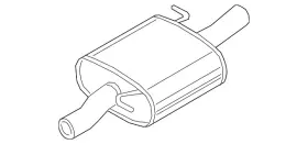 3qf-253-409-g Volkswagen Genuine Muffler