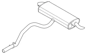 57n-253-609-a Volkswagen Genuine Rear Muffler