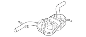 5c6-253-609-ae Volkswagen Genuine Rear Muffler
