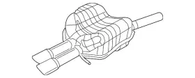 5c6-253-609-ag Volkswagen Genuine Resonator And Pipe