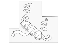 5g6-253-609-cp Volkswagen Genuine Rear Muffler