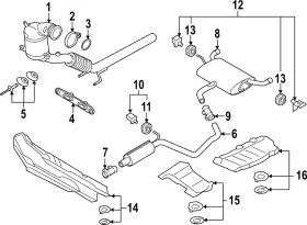 5h6-253-609-ae Volkswagen Genuine Exhaust Muffler