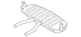 7p6-253-609-ab Volkswagen Genuine Rear Muffler