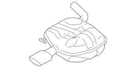 31452574 Volvo Genuine Muffler With Tailpipe