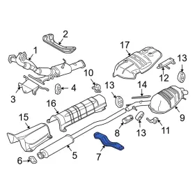 8638498 Volvo Oe For Xc90 2003-2014 Front Left Exhaust Muffler Bracket