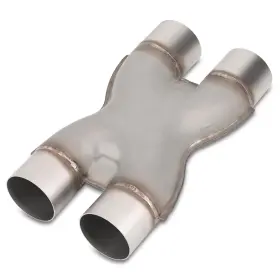 Zrsf04-005 Vurkcy 2.5 Inch Exhaust X Pipe Inlet Outlet 10 Overall Silvery