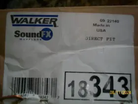 18343 Walker Sound Fx Direct Fit Exhaust Muffler