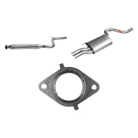 Bndl-904317 Walker For Oldsmobile Intrigue 1999-2002 3-pc Quiet-flow Muffler Assembly Kit