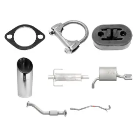 Bndl-912684 Walker For Ford Fusion 2010-2012 8-pc Quiet-flow Muffler Assembly Kit