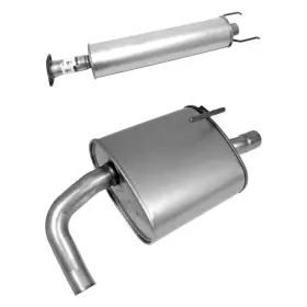 Bndl-937555 Walker 2-pc Quiet-flow Muffler Assembly Kit