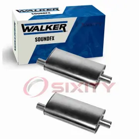 C192 Walker Exhaust Soundfx 15-43 2 Pc Mufflers For 1970 Ford Falcon 5.8l 7.0l V8 Hq