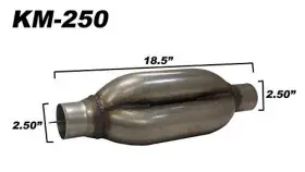 Wickm-250 Wicked Flow Km-250 Kamikaze Muffler 2.5 Inlet/outlet