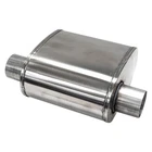 Pro Series 304 Exhaust Muffler Ss Oval Tuned 2.5" Offset Id, New. Price: $349.99.