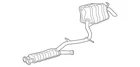 Genuine Mercedes-benz Exhaust Muffler 212-490-84-35 New. Price: $636.77.