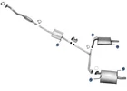 Exhaust System Resonator Dual Mufflers For Honda Accord 2006-2007 2DR Coupe 3.0 New. Price: $611.00.