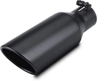 Lcgp Inch Inlet Exhaust Tip 2.5" 4" 12" Black Powder Coated New. Price: $46.45.