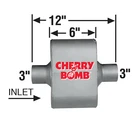 Cherry Bomb 7428CB Extreme Performance Race Muffler Dual Red 3" Inlet Out New. Price: $79.99.