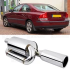Stainless Twin Loop Exhaust Muffler 2.5" Inlet 4.0" Outlet Tip For Volvo S40 S60 New. Price: $95.05.