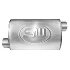 Exhaust Muffler 304 Ss Oval Turbo Chambered Gray 2.5" Offset Id, New. Price: $331.55.