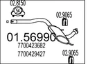 Mts 01.56990 Centre Muffler For Renault Neu. Price: $78.80.