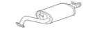 Genuine Toyota Exhaust Muffler 17430-0T251 New. Price: $388.76.