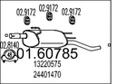 Mts 01.60785 Rear Muffler For Opel Neu. Price: $79.27.