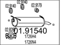 Mts 01.91540 Rear Muffler For Citro Neu. Price: $96.73.