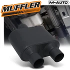 Black 2.5"INLET/DUAL 2.25"OUTLET Race Performance Single Chamber Exhaust Muffler New. Price: $44.81.