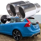 Pairs Exhaust Pipes Car Rear Throat Muffler 38-76MM For Volvo V60 T6 R-design New. Price: $85.49.