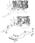 Genuine Mopar Exhaust Muffler And Resonator 5105125AL New. Price: $1948.44.