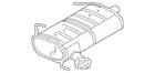 Genuine Mitsubishi Muffler 1571B077 New. Price: $609.67.