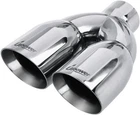 Upower 2.5" To 3.5" Dual Exhaust Tip 1/2 Inch Inlet Chrome New. Price: $64.45.