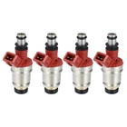 Autohaux Set Of Fuel Injectors 24.27 Cubic Inches, Red, Silver Tone New. Price: $64.03.