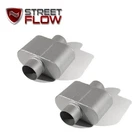 2 - Flowmuffler Single One Chamber Race 3.0" / Out Center New. Price: $109.99.