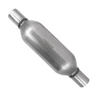 2.25" Id / Od 18" Long Stainless Steel Chamber Round Performance Muffler New. Price: $55.81.