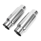 2PCS 3" Inlet / Outlet Exhaust Muffler 12" Length Universal Resonator Ss New. Price: $64.99.