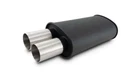 Vibrant 12321 Streetpower Flat Black Oval Muffler With Dual 304SS Brushed Tips New. Price: $259.99.