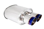 Megan Racing Universal Exhaust Muffler M-vo 2.5" Dual Blue Burn Rolled Tips New. Price: $152.00.