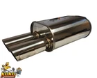 Forza 3" Muffler Dual Outlet Stainless Slant Cut Tip Universal New. Price: $139.99.