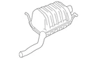 Genuine Mercedes-benz Rear Muffler 172-490-49-00 New. Price: $630.66.