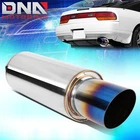 2" Inlet 3" Outlet Stainless Steel Diagonal Cut Exhaust Muffler Blue Burnt Tip New. Price: $32.28.