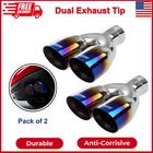Pack Of Dual Exhaust Tip Tailpipe 2.5 Inch Inlet 3.5" Outlet 9.5" Length Blue New. Price: $98.27.