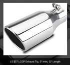 Lcgp Exhaust Tip 3" Inlet 5" Outlet 12" Overall Length, 12, Polished New. Price: $30.00.