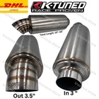 K-tuned Turndown Muffler Out 3.5" 304 Stainless Steel Brushed Finishing New. Price: $157.60.