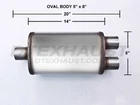 Flow Ii 58198 Performance Muffler 3" Inlet 2.5" Outlet 20" Long Center Dual New. Price: $115.99.