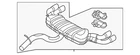 Genuine Audi Muffler 8Y5-253-609 New. Price: $1425.15.