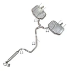 Stainless Steel Resonator Y-pipe Pair Of Mufflers Kit Fits: 2011-2017 Regal 2.4L New. Price: $479.82.