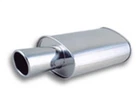 Vibrant Streetpower Turbo Oval Muffler /w 4" Round Tip Angle Cut Rolled Edge 3" New. Price: $223.99.
