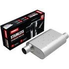 Rumble Performance Exhaust Muffler R32543: 2.5" Inlet/outlet, 4.25X9.5X13" New. Price: $111.00.