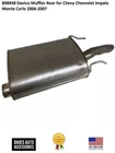 898948 Davico Muffler Rear For Chevy Chevrolet Impala Monte Carlo 2006-2007 New. Price: $107.05.